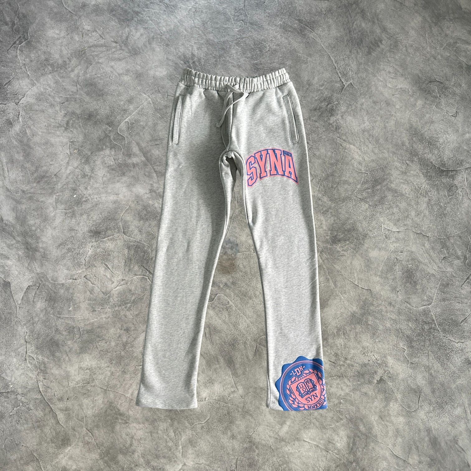 Syna Arched Printed Tracksuit Grey/Pink