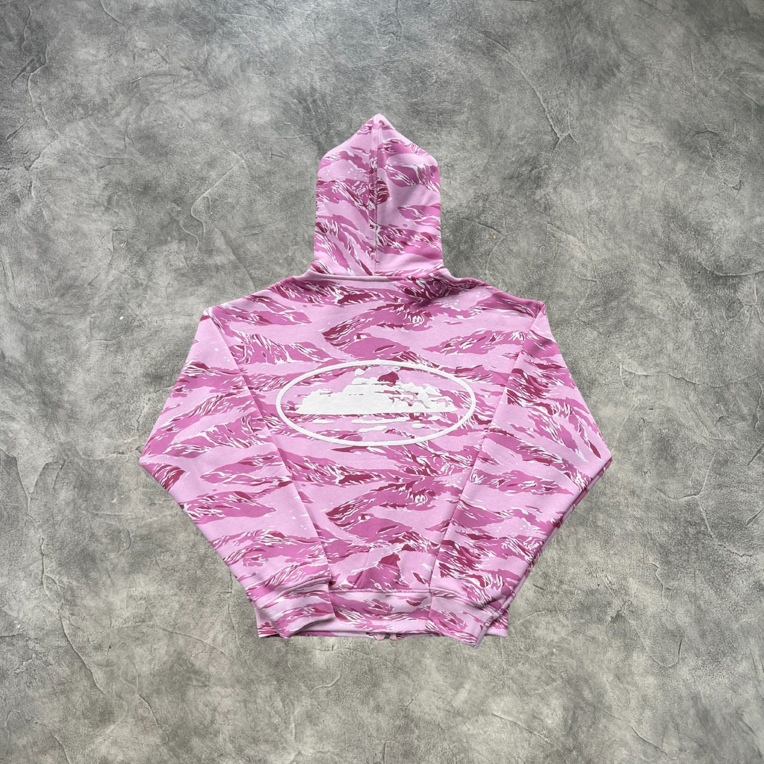 Corteiz Zip-Up Hoodie Pink Camouflage