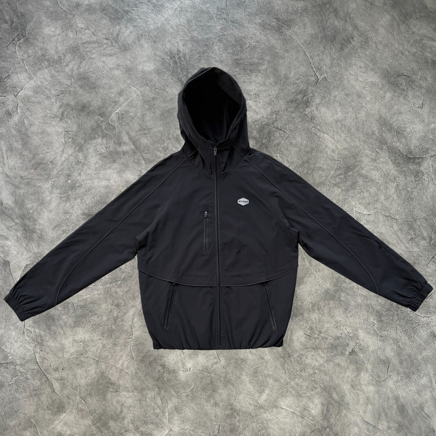 Syna Ultra Fine Ripstop Windbreaker Black