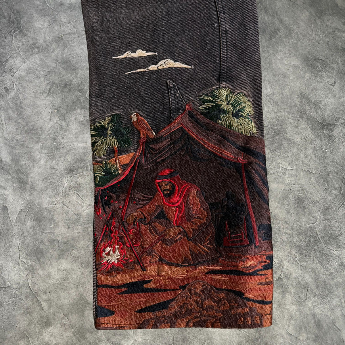 Vescartes Sahara Nomad Woven Jeans Black