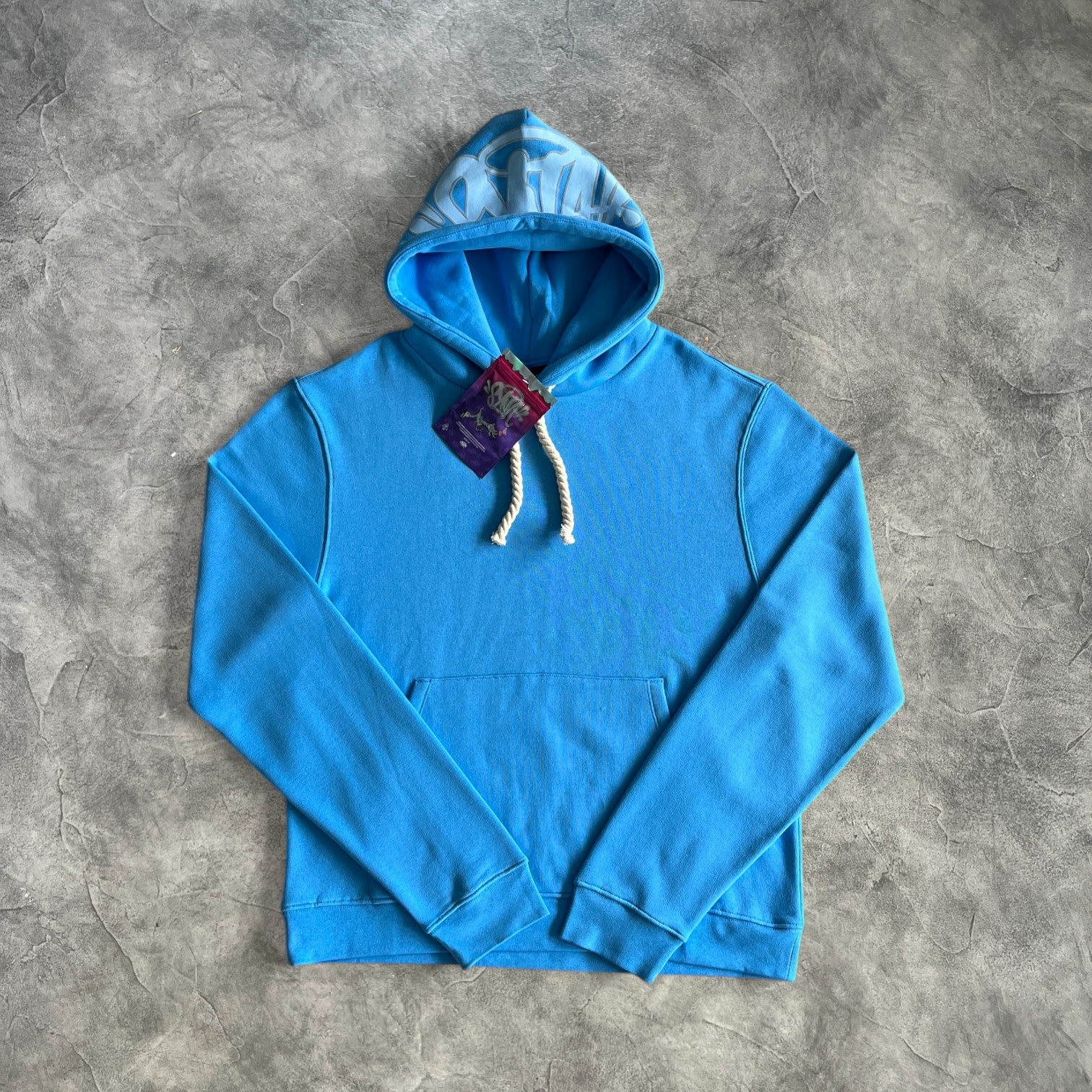 Syna Linen Hoodie Blue