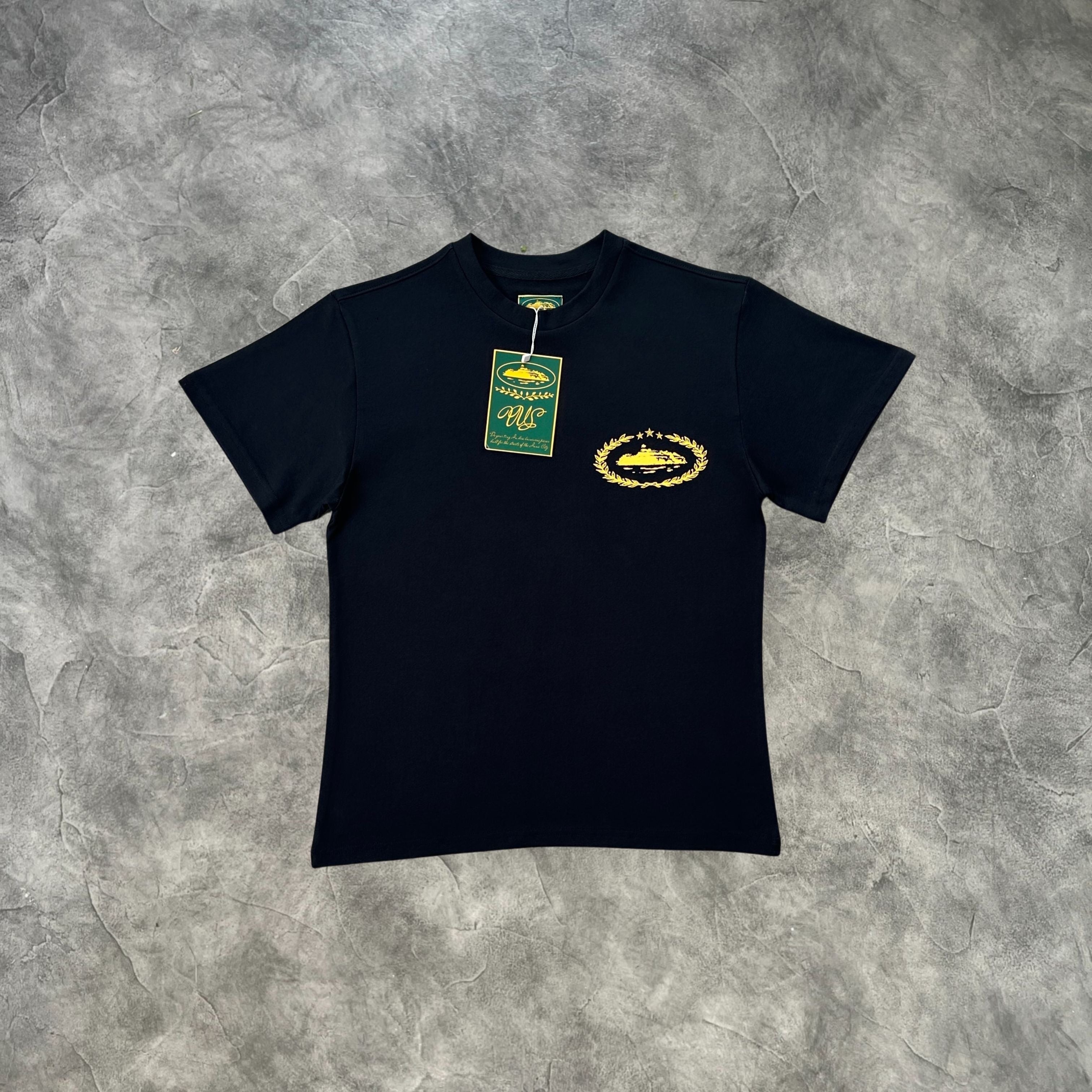 Corteiz Royale Heavyweight T-Shirt Black/Yellow