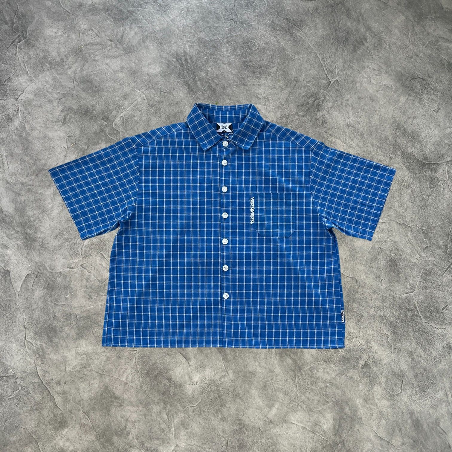 Mertra Plaid Short Sleeves Shirt Blue