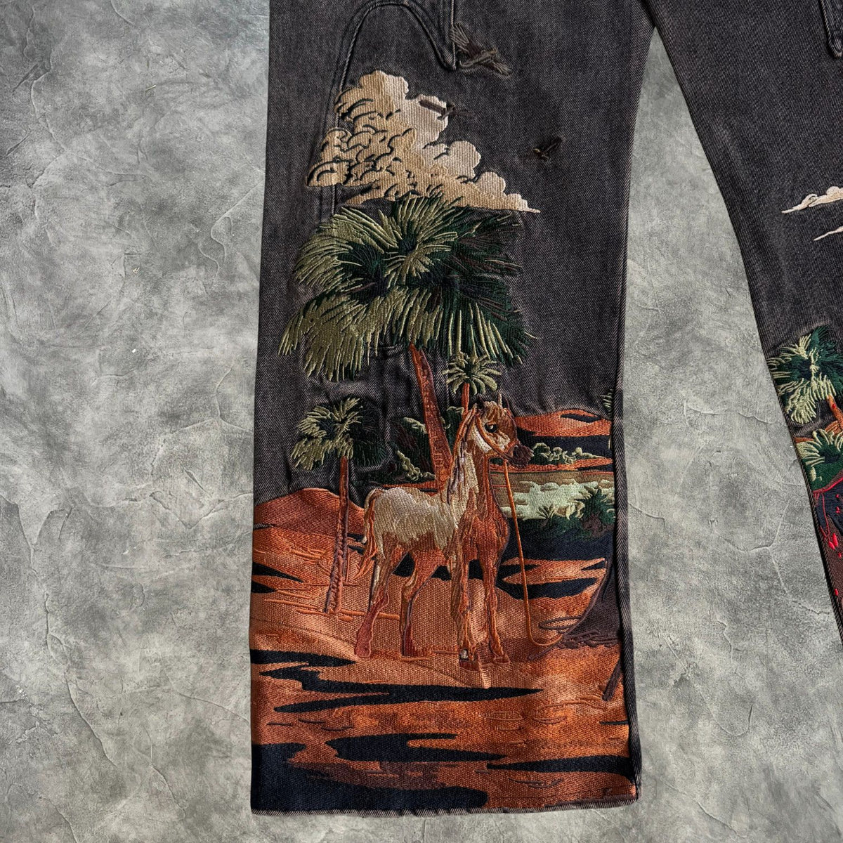 Vescartes Sahara Nomad Woven Jeans Black