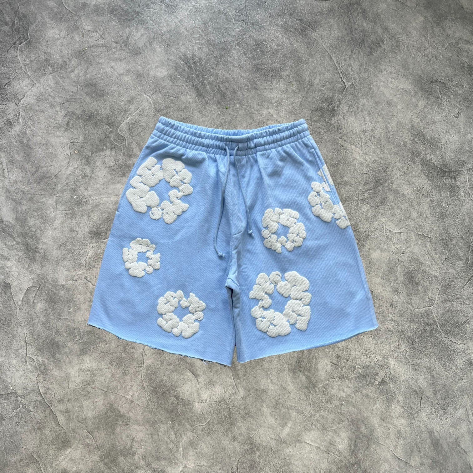 Denim Tears The Cotton Wreath Sweatshorts Light Blue