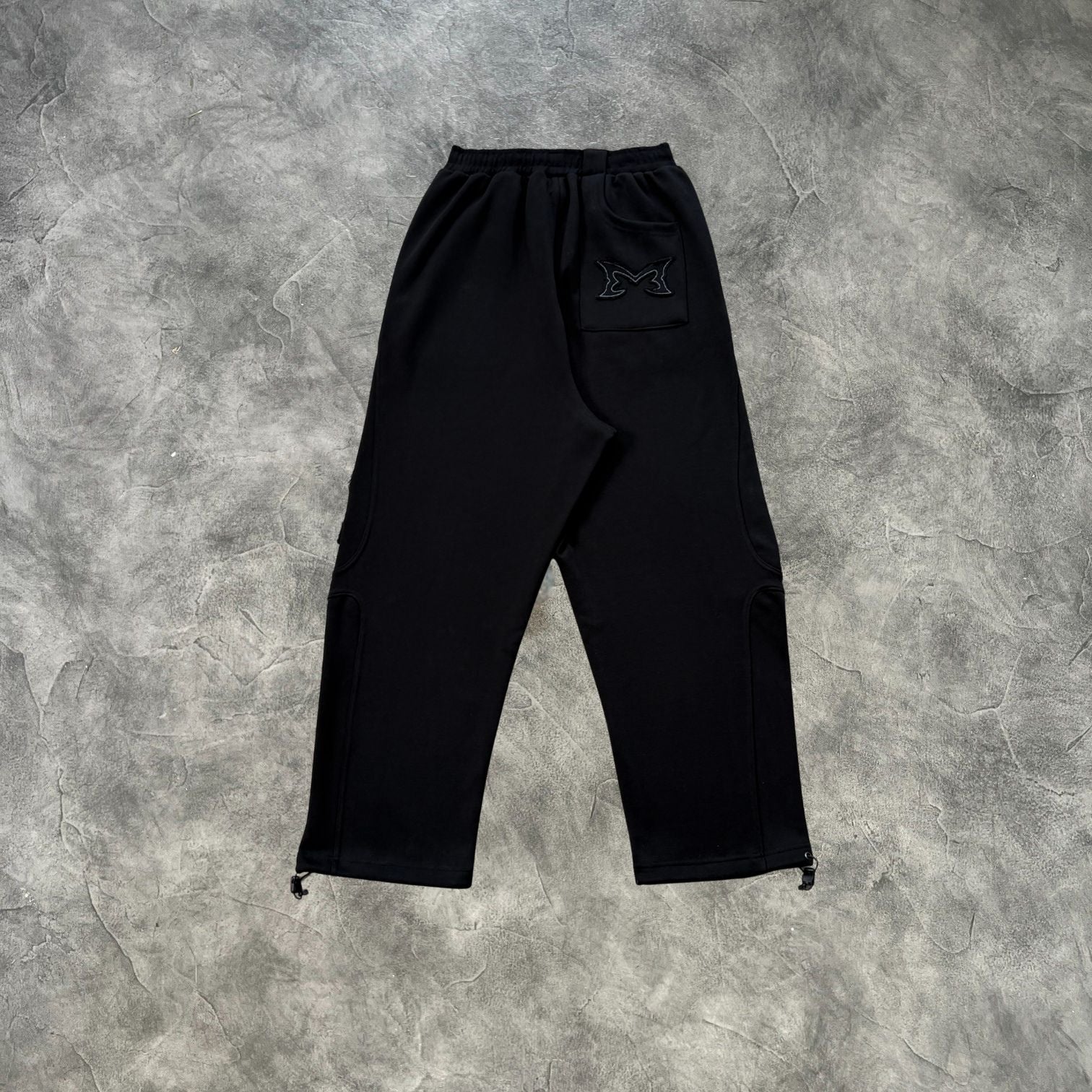 Mertra Split Panel Sweatpants Black