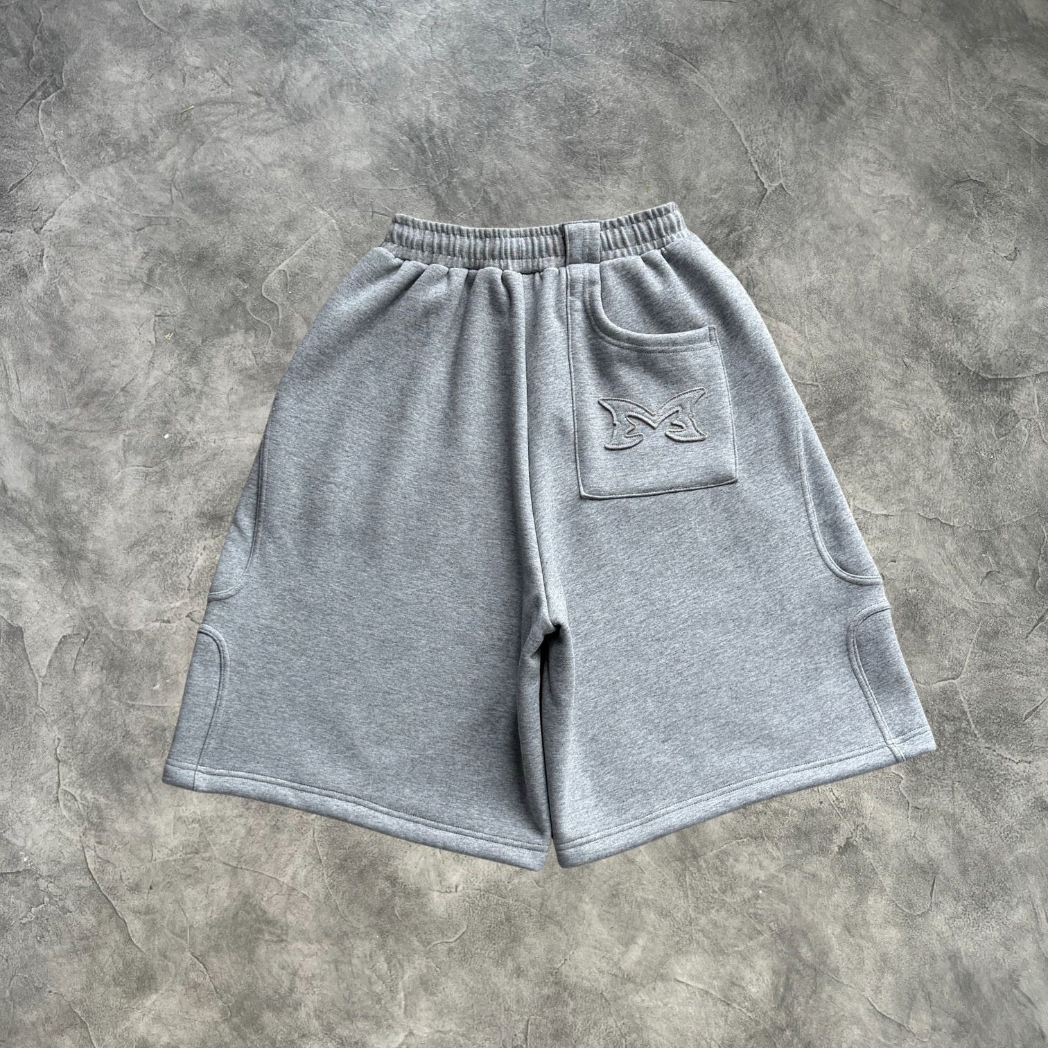 Mertra Split Panel Shorts Grey