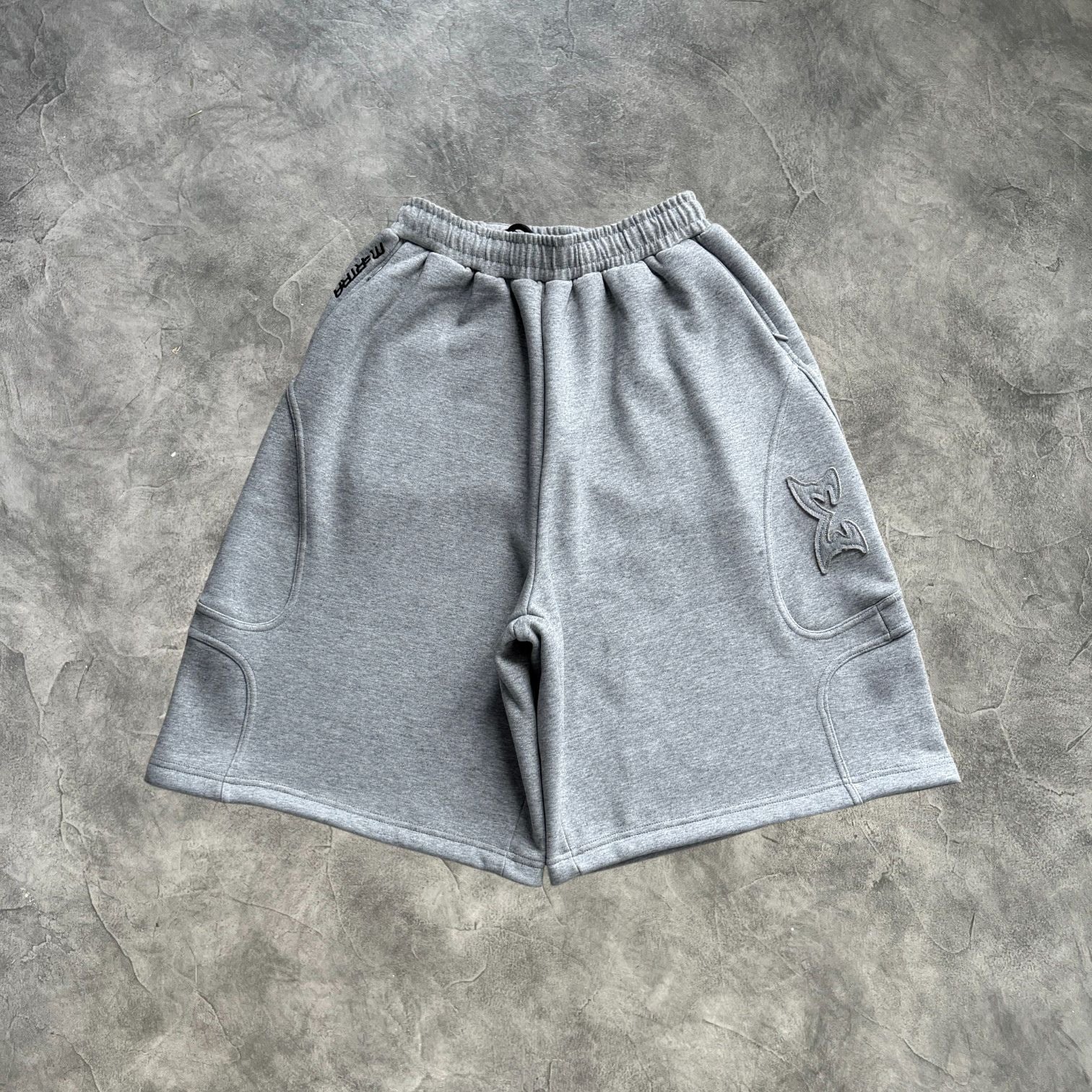 Mertra Split Panel Shorts Grey