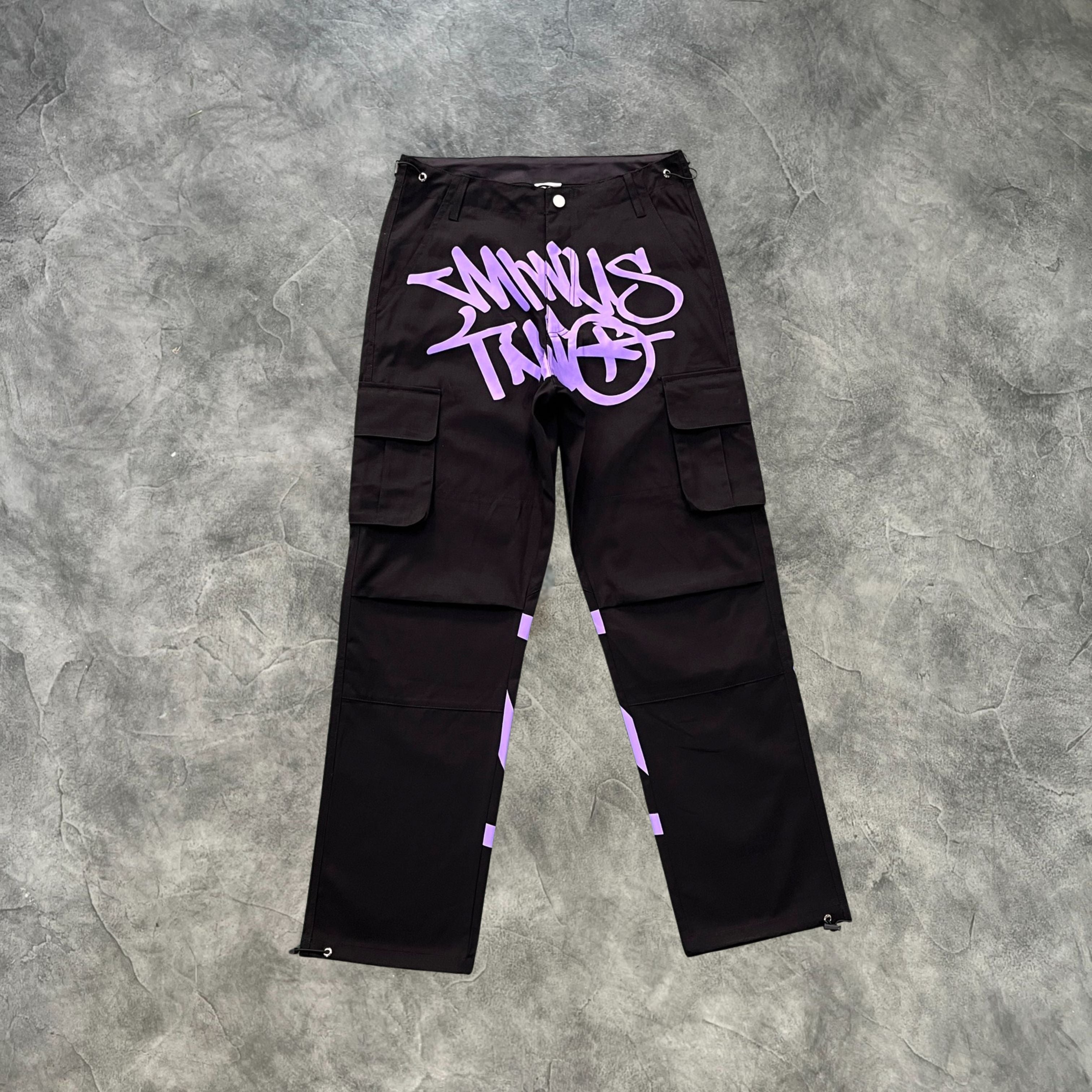 Minus Two Graff Cargo Pants Black/Purple