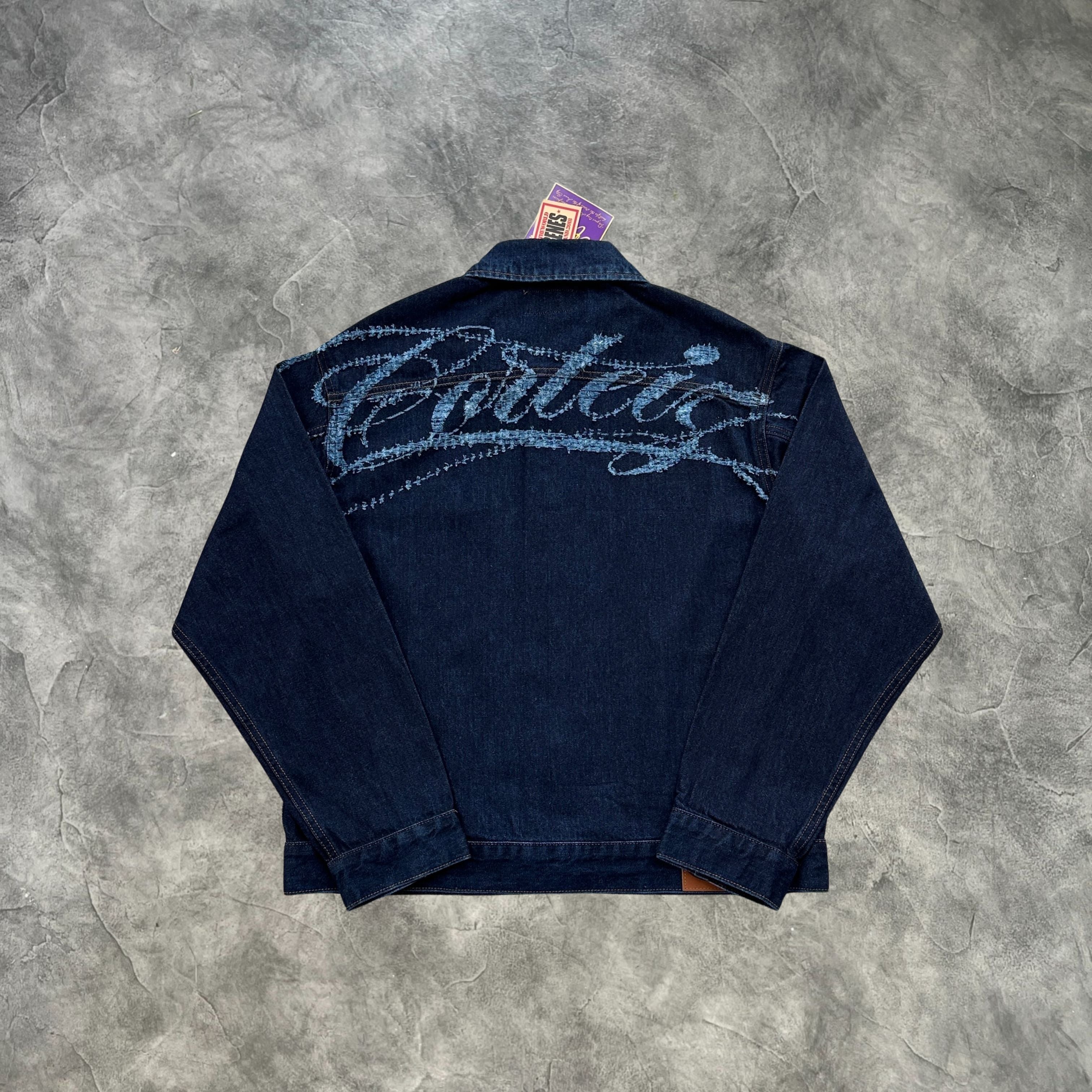 Corteiz Frayed Denim Jacket Navy