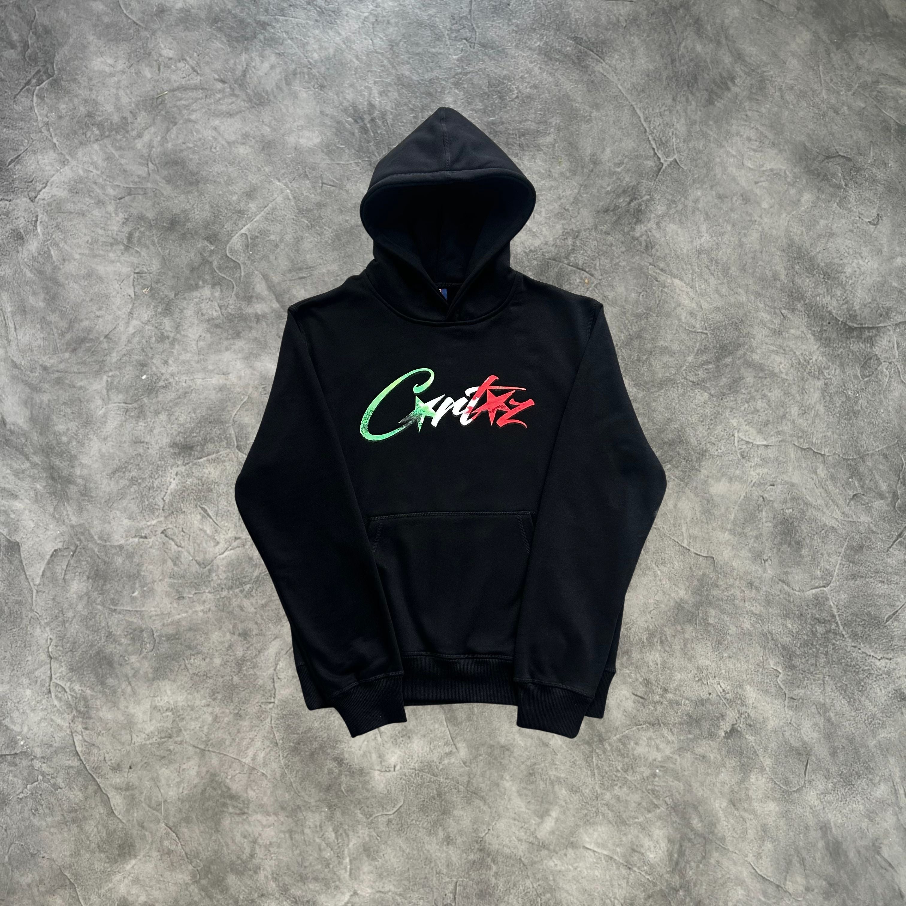 Corteiz All Stars Italia Hoodie Black