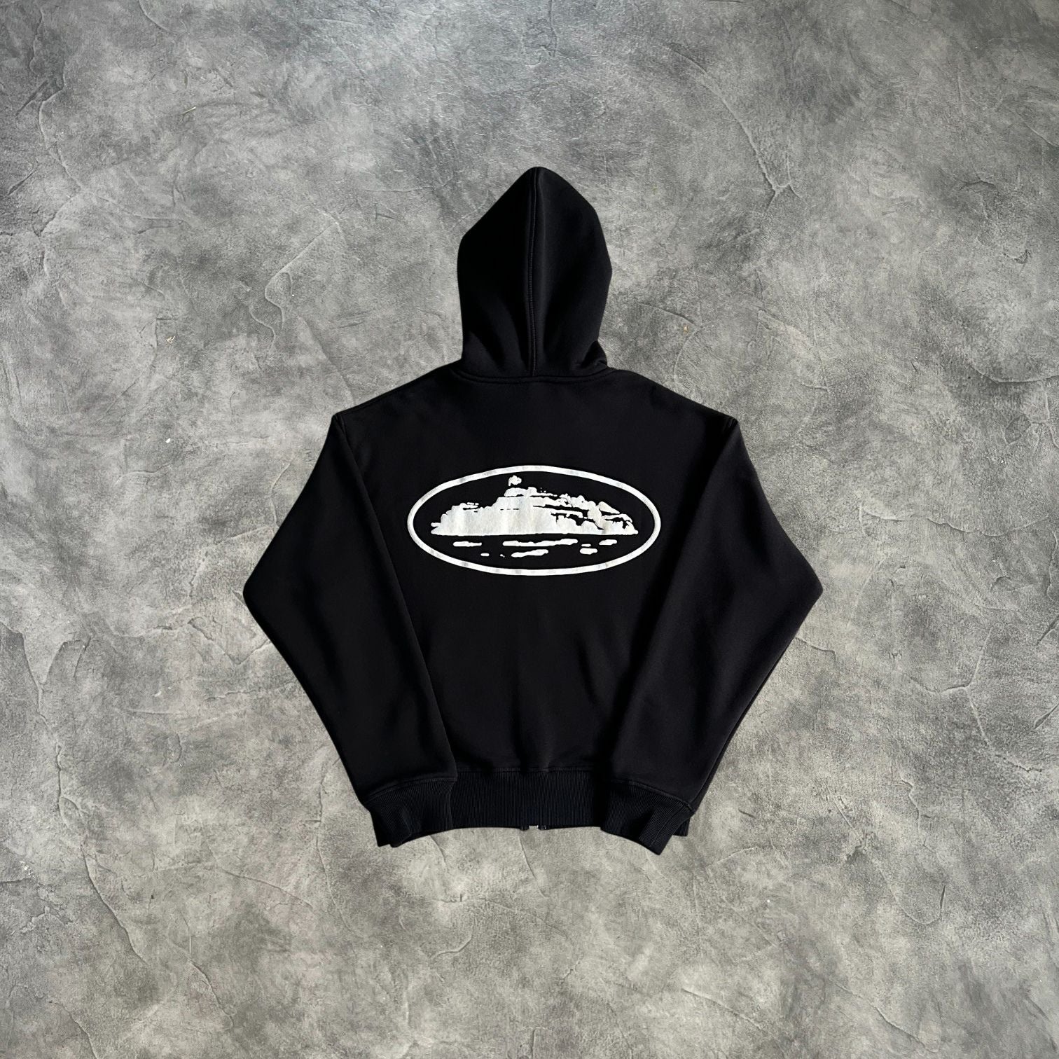 Corteiz Zip-Up Hoodie Black