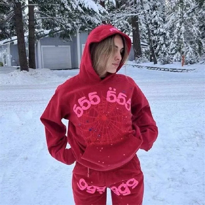 Sp5der 555 Web Tracksuit Red