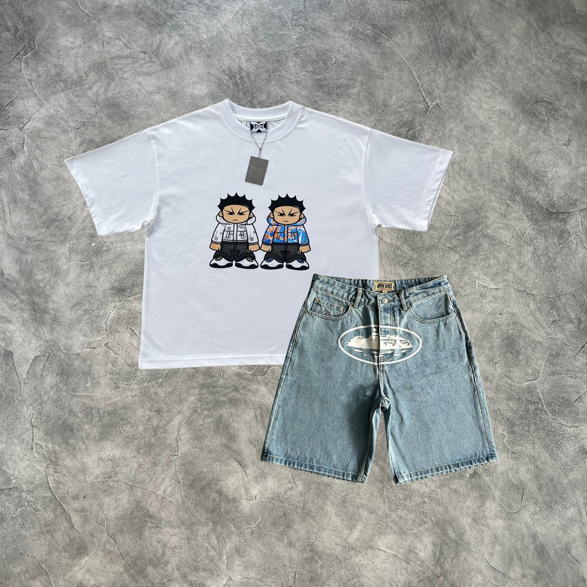 Mertra X Corteiz Duo Baggy Denim Pack Vaulted Set