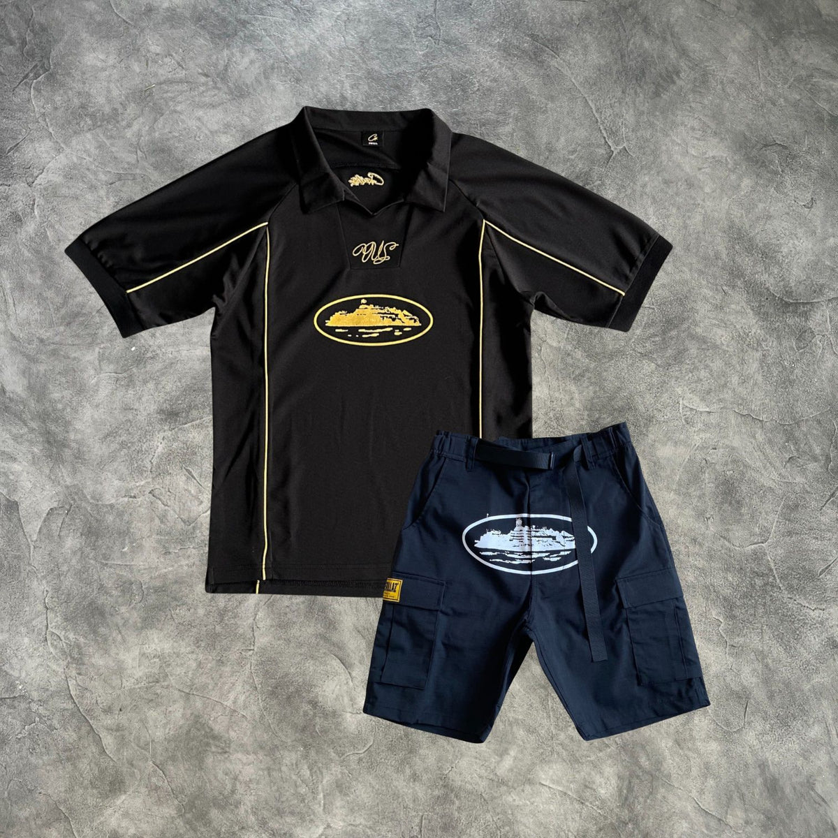Corteiz Midnight Sol Pipeline Vaulted Set Black