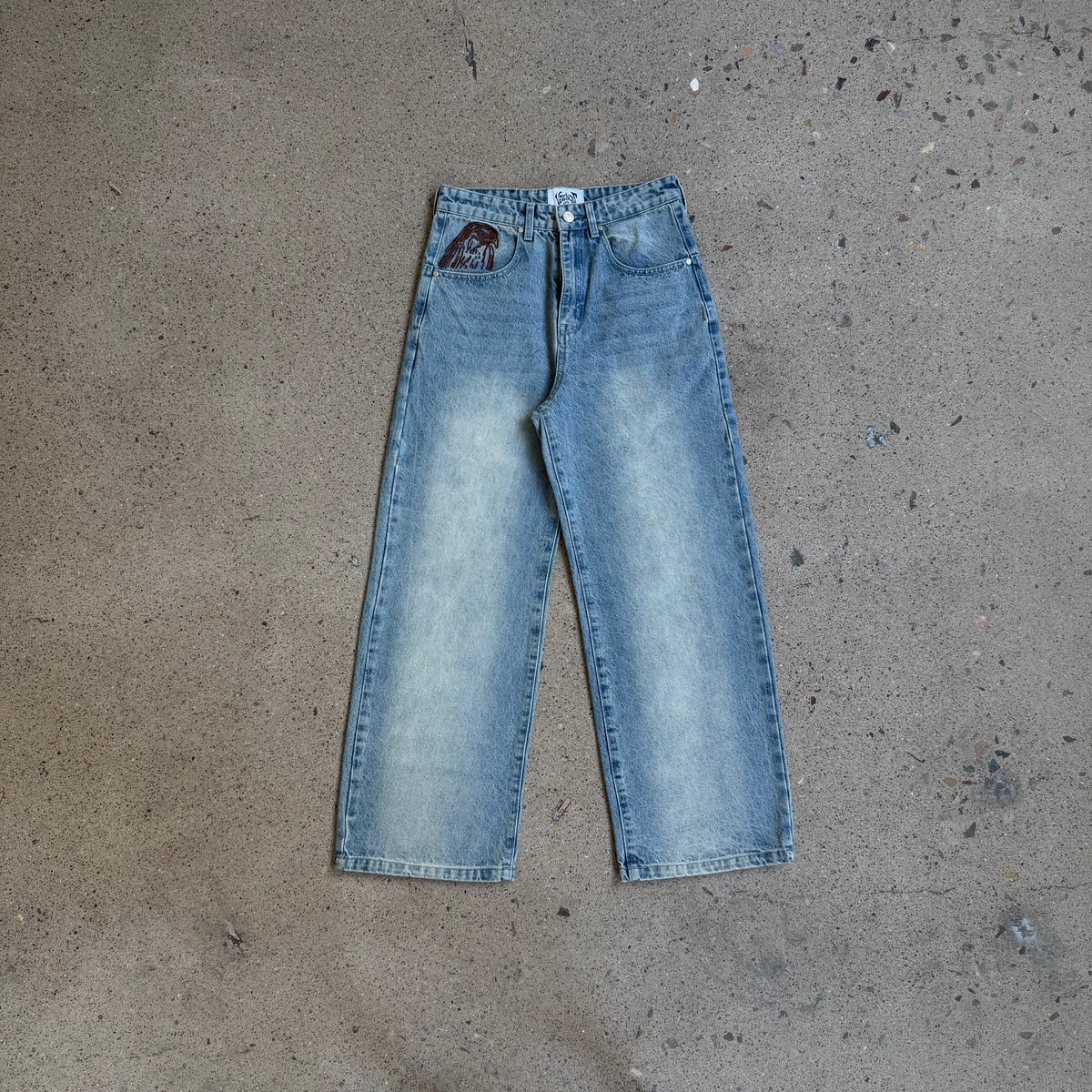 Vescartes Desert Hawk Faded Jeans Blue