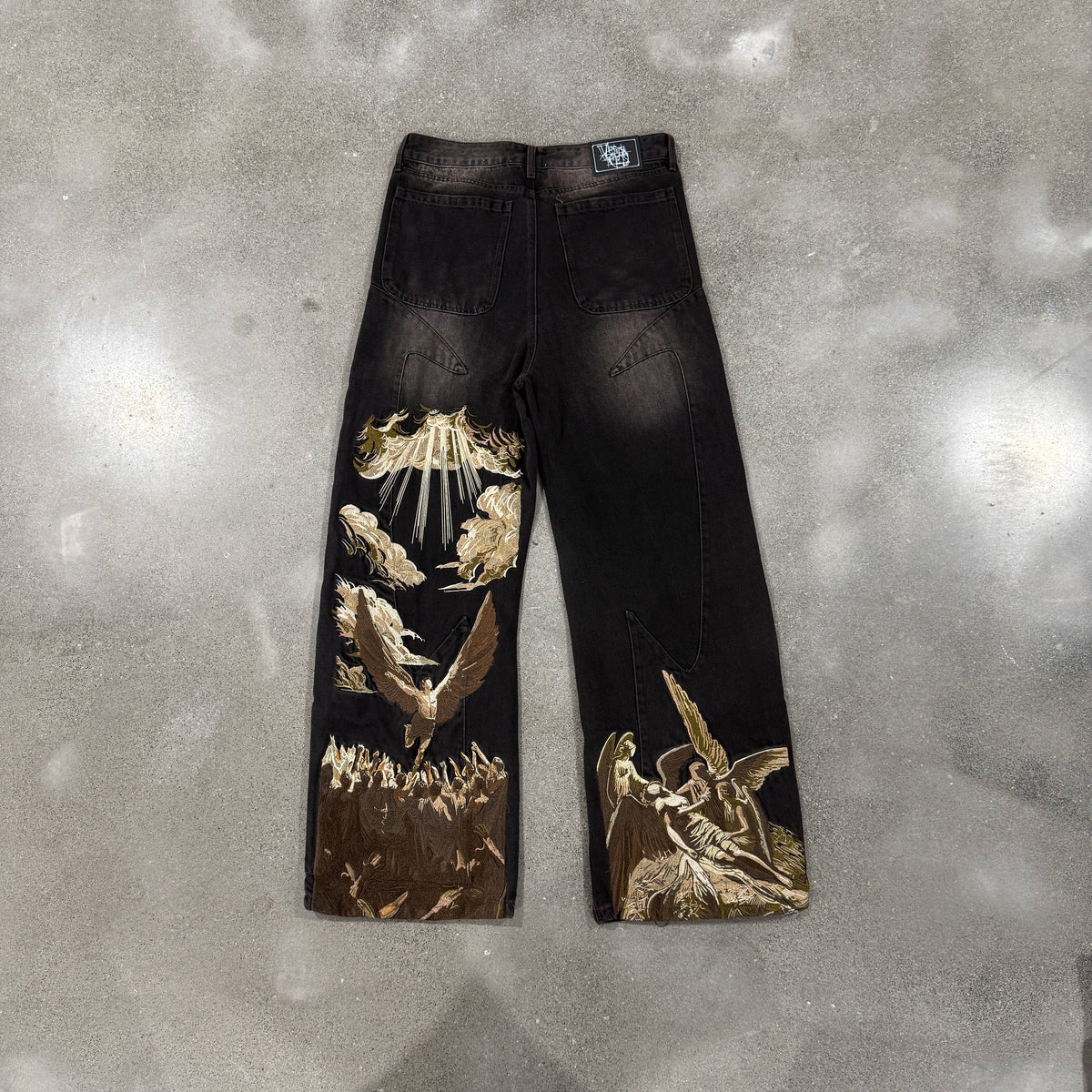 Vescartes Wrath Of Angels Jeans Black