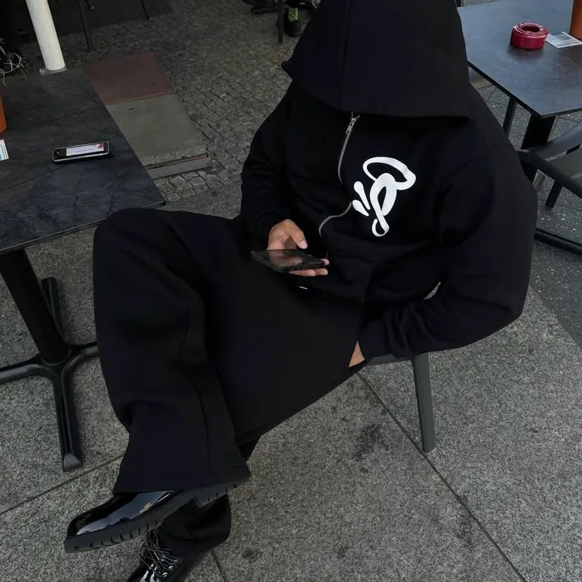 Syna Void Zip-Up Hoodie Black
