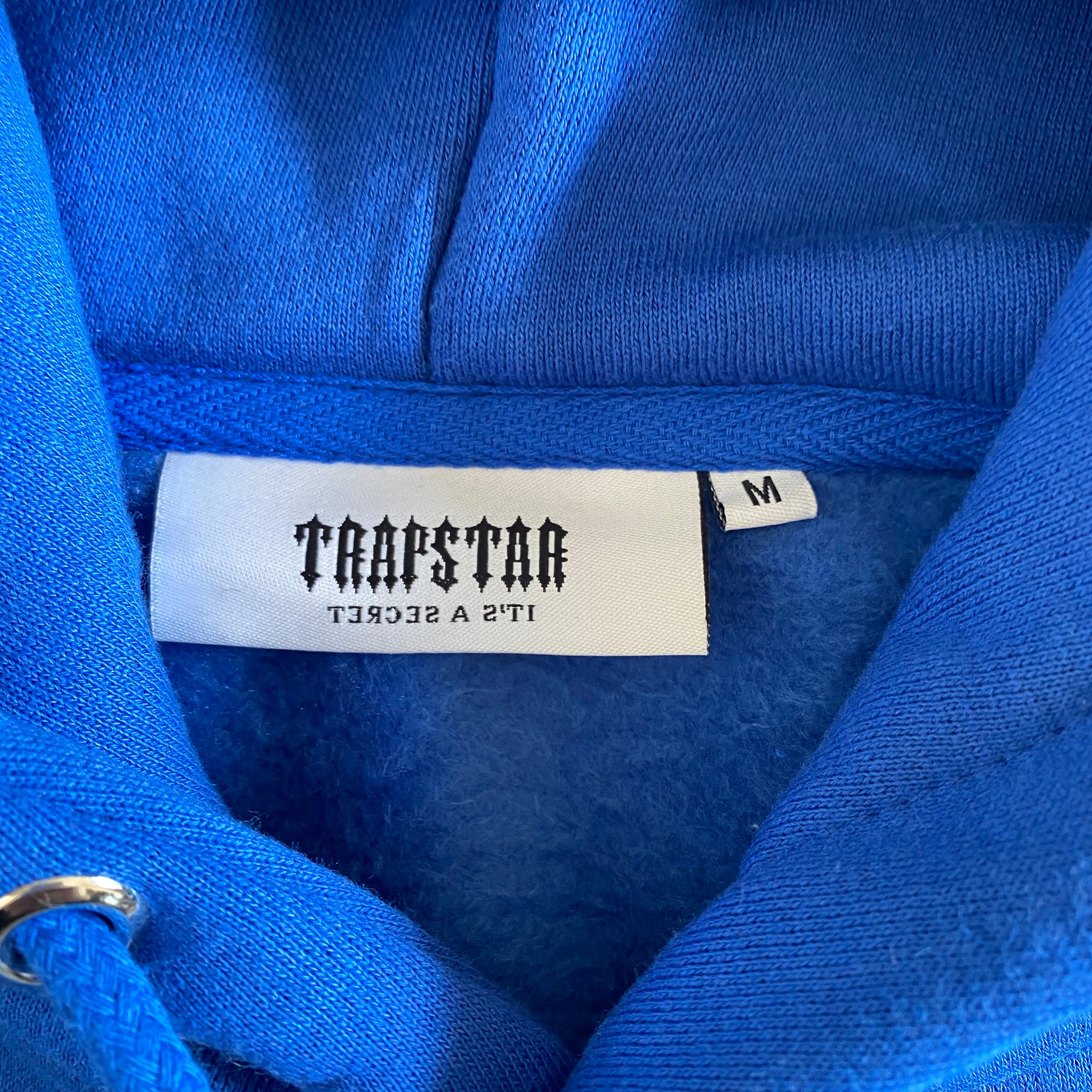 Trapstar V-Stripe Hooded Tracksuit Grey/Dark Blue