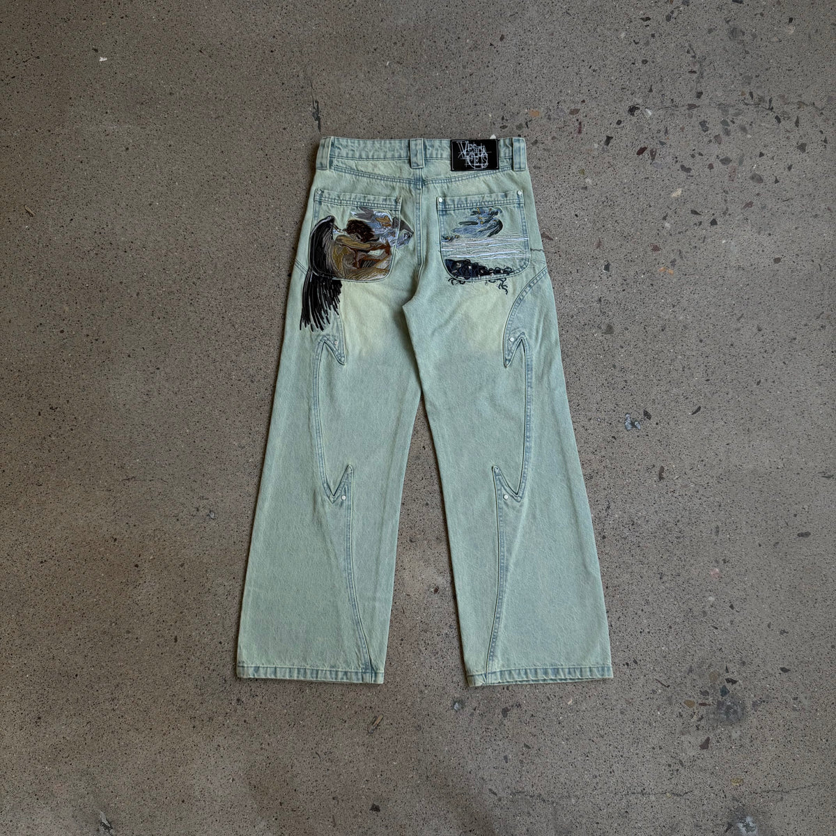 Vescartes Fallen Angel Jeans Washed Blue