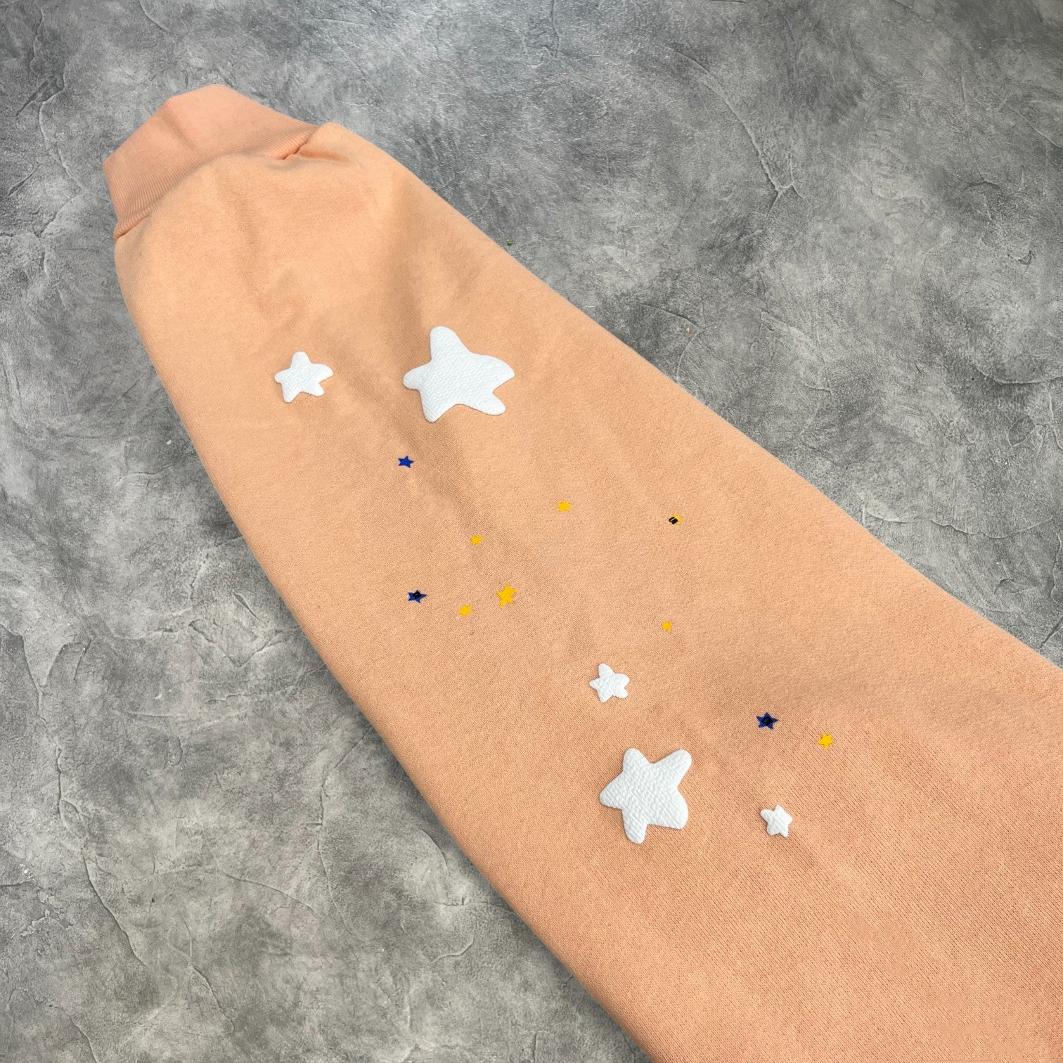 Sp5der Star Web Hoodie Peach