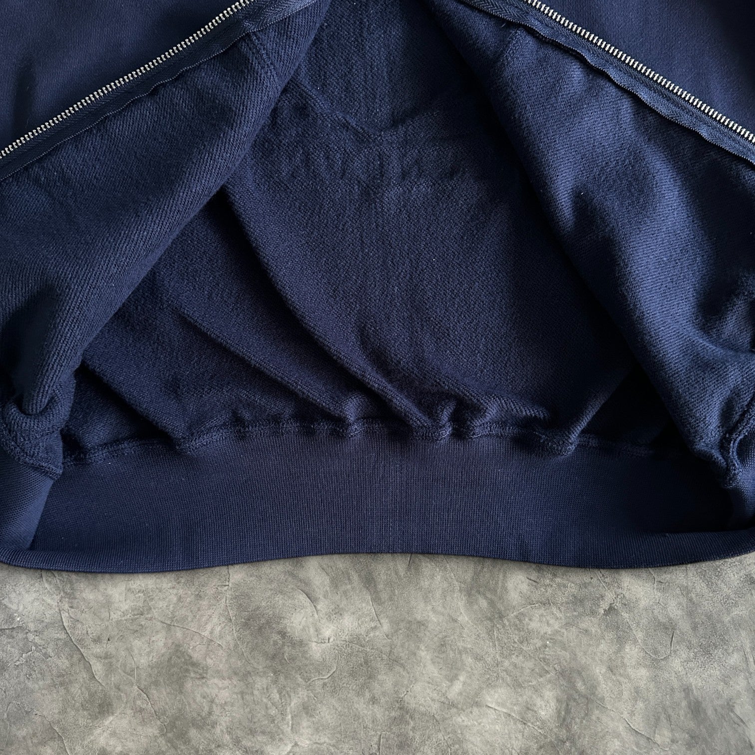 Corteiz Eagle Print Zip-Up Hoodie Navy Blue