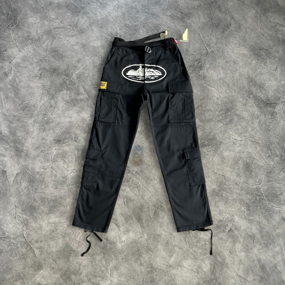 Corteiz Guerilla 5 Star Cargo Pants Black