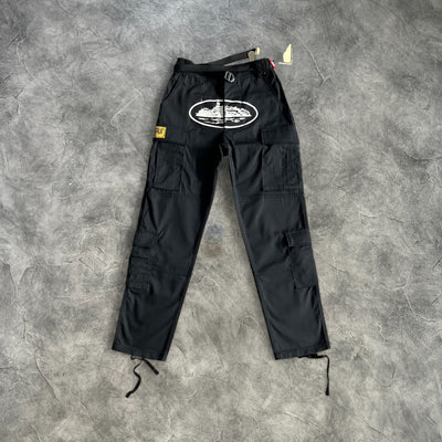Corteiz Guerilla 5 Star Cargo Pants Black