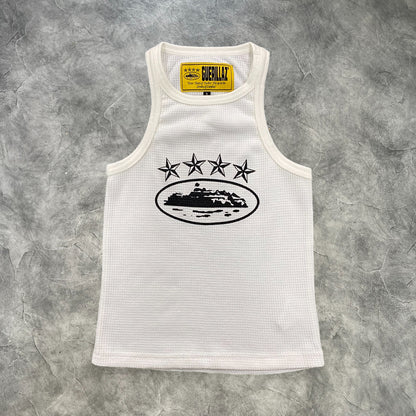 Corteiz Alcatraz 4 Star Ladies Tank Top White