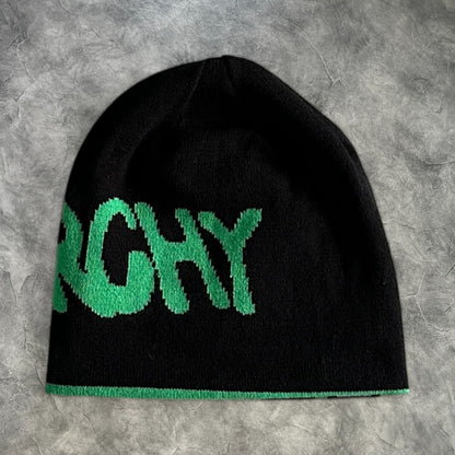 Syna Woolen Cold Hat Black/Green