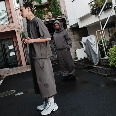 Mertra Crosshatch Shorts Dark Grey