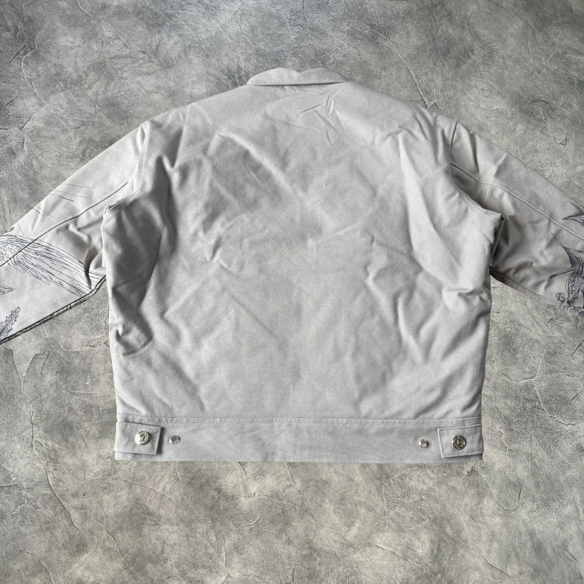 Vescartes Hercules Print Cotton Jacket Grey