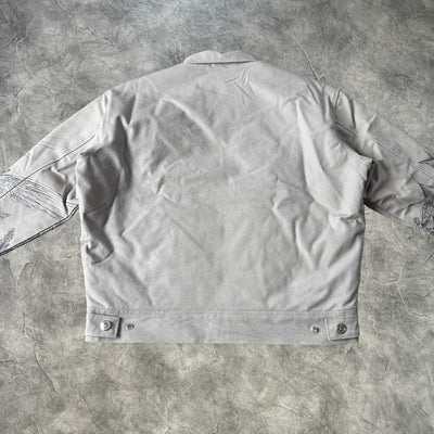 Vescartes Hercules Print Cotton Jacket Grey