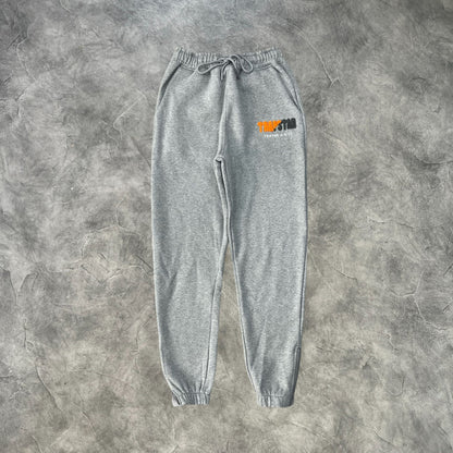 Trapstar Chenille 2.0 Decoded Hooded Tracksuit Grey/Orange/Black