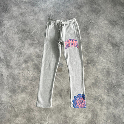 Syna Arched Printed Tracksuit Grey/Pink