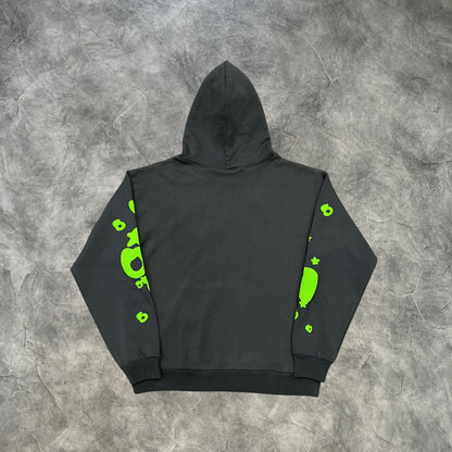 Sp5der Big Stars Hoodie Grey/Green