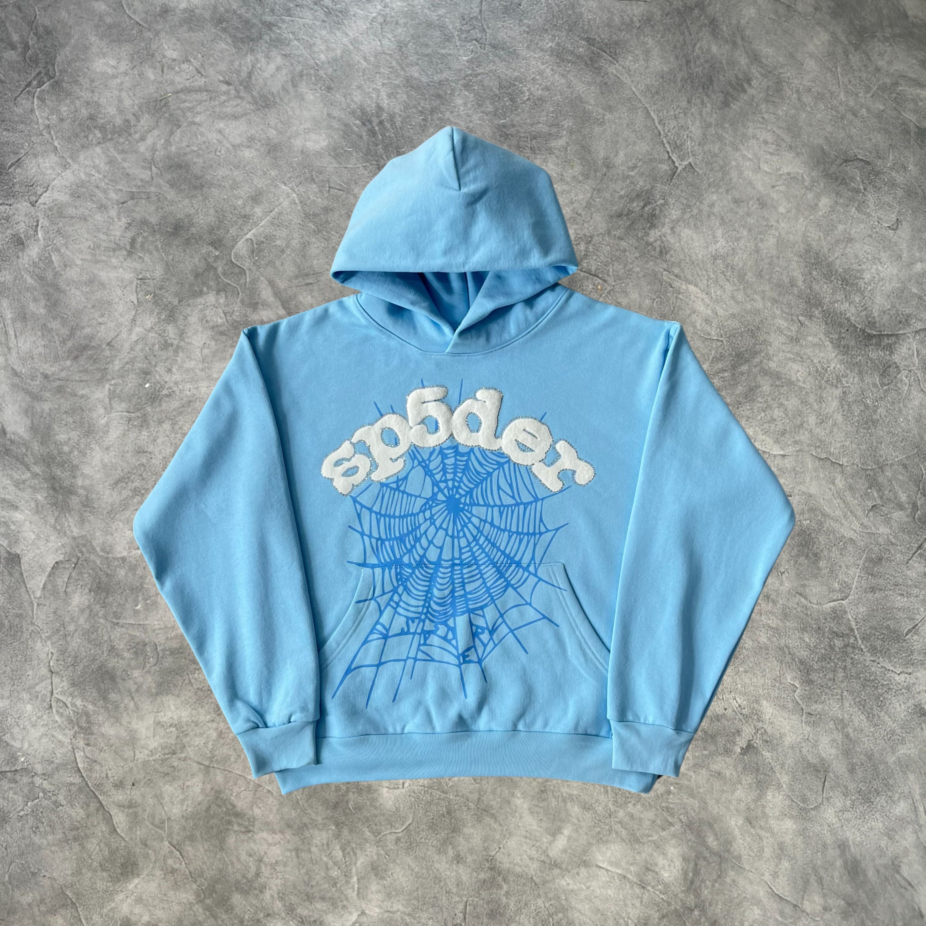 Sp5der Web Tracksuit Sky Blue