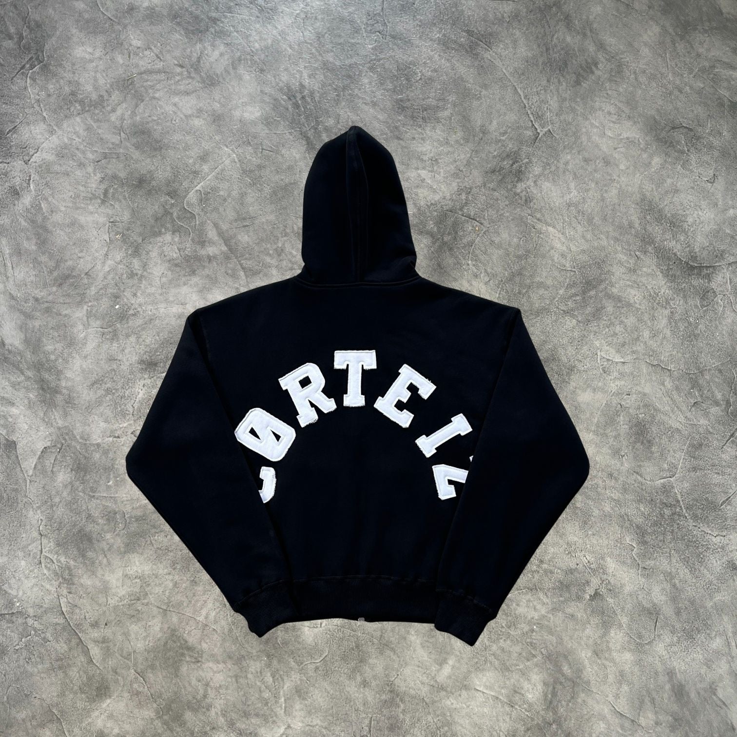 Corteiz College Arch Zip-Up Hoodie Black