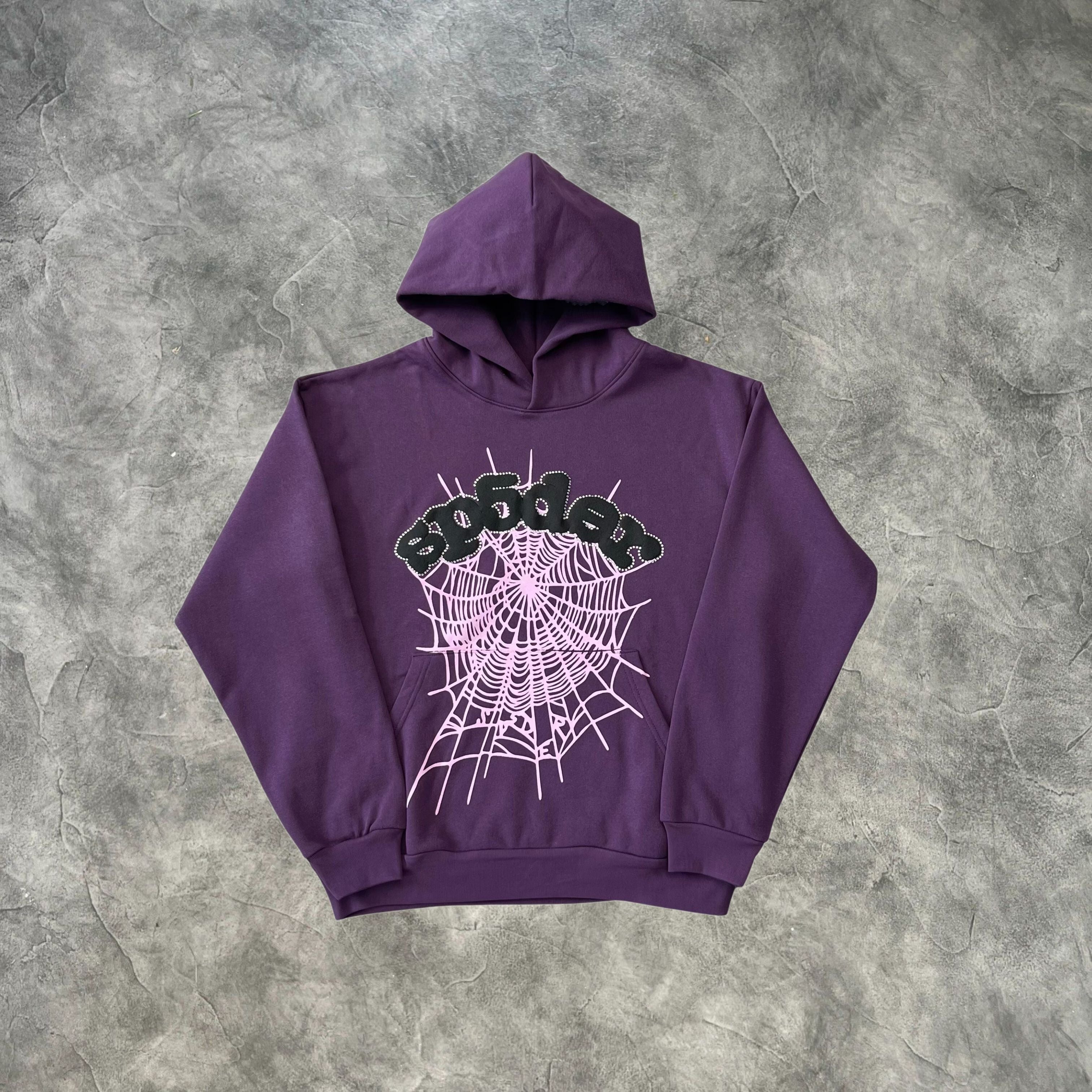 Sp5der Web Hoodie Purple