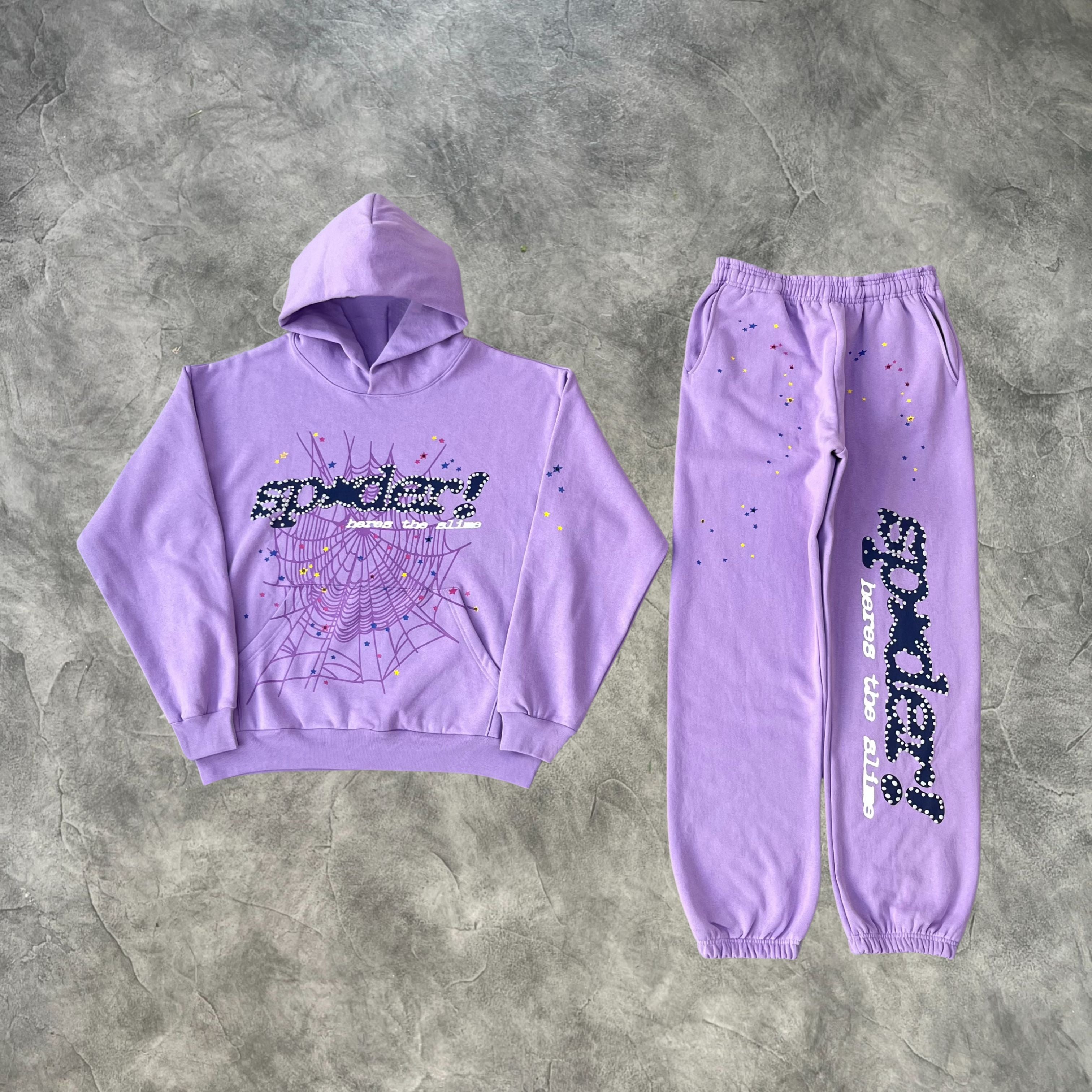 Sp5der Web Tracksuit Purple