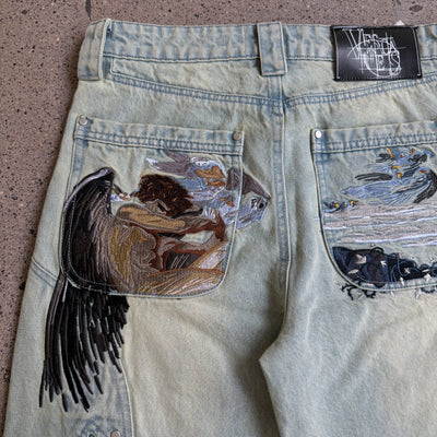 Vescartes Fallen Angel Jeans Washed Blue