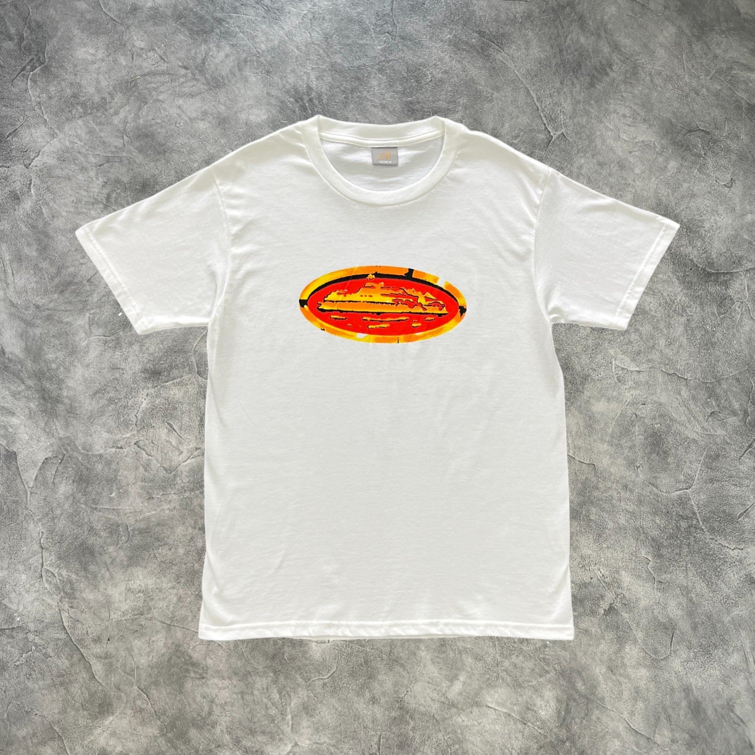 Corteiz Red Graffiti Round T-Shirt White