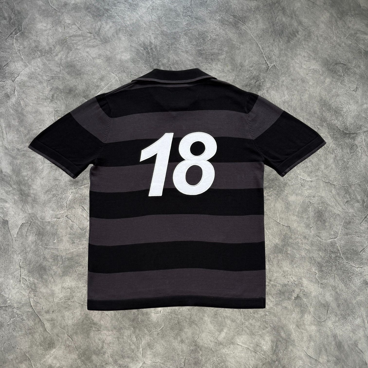 Corteiz Striped Knit Jersey Black