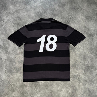 Corteiz Striped Knit Jersey Black
