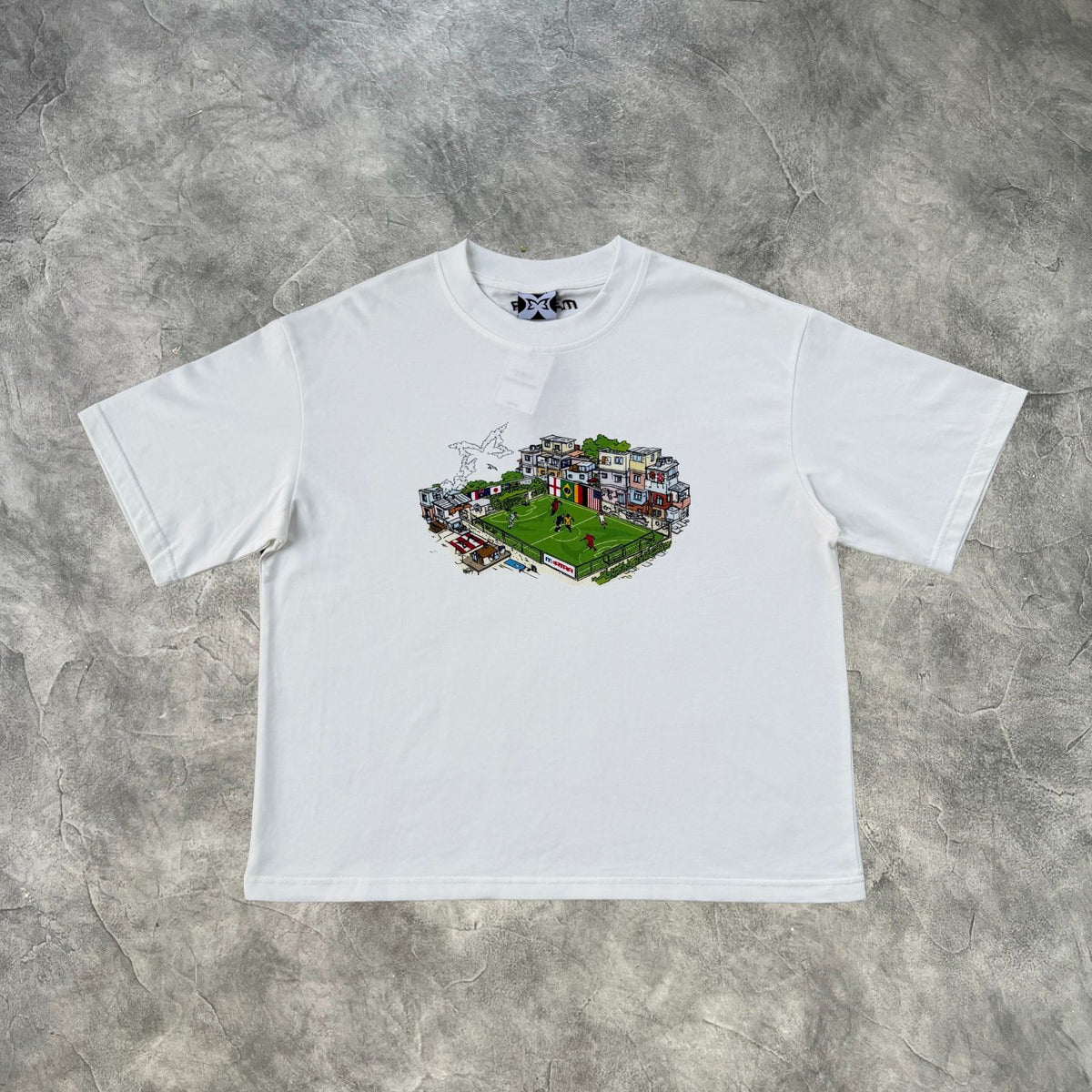Mertra Green Field Graphic T-Shirt White