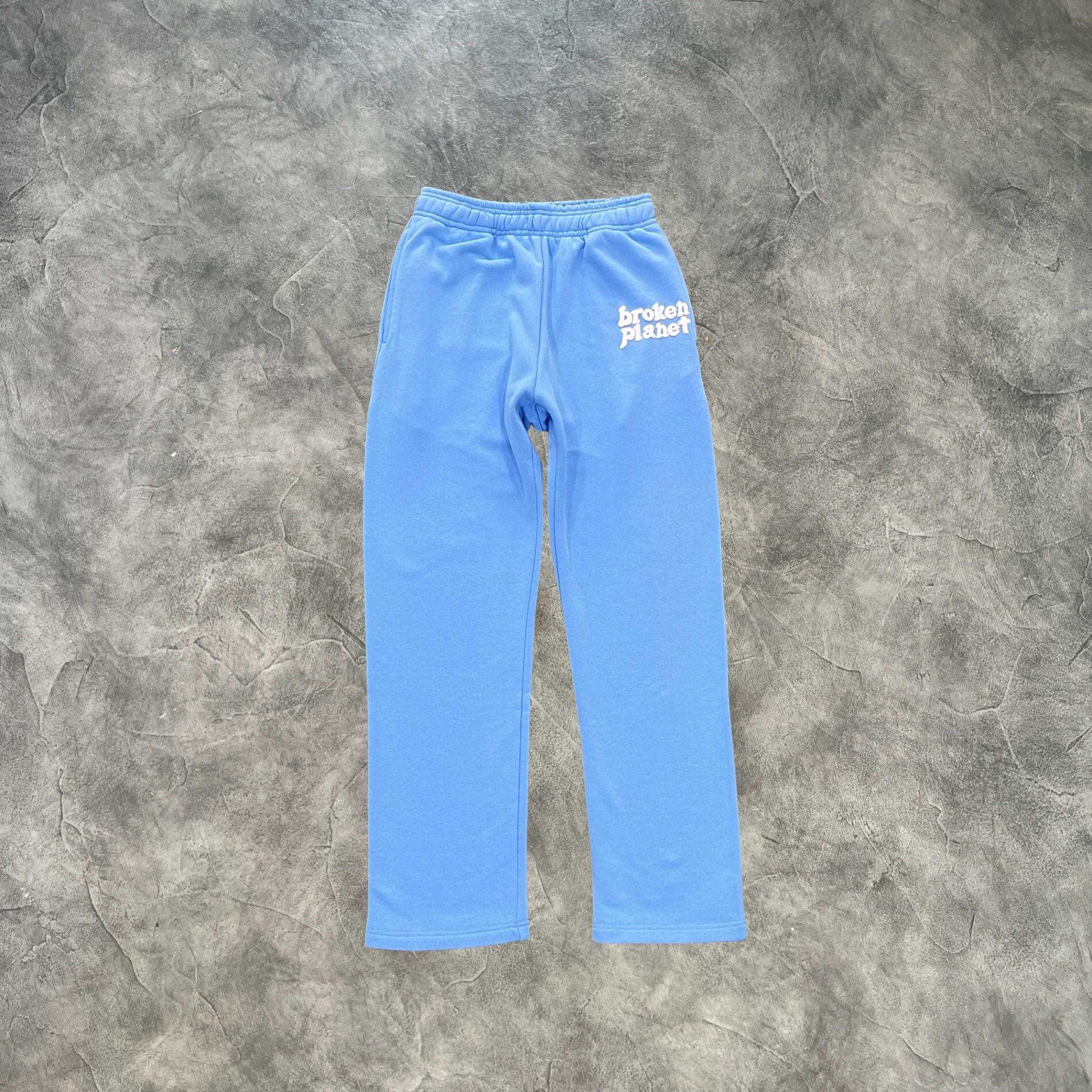 Broken Planet Letters Sweatpants Baby Blue