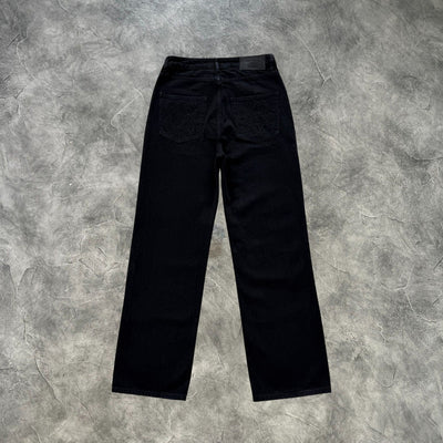 Corteiz Denim Baggy Jeans Triple Black