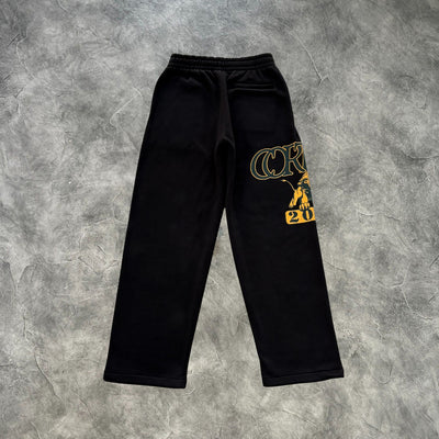 Corteiz Lion Varsity Zip-Up Tracksuit Black