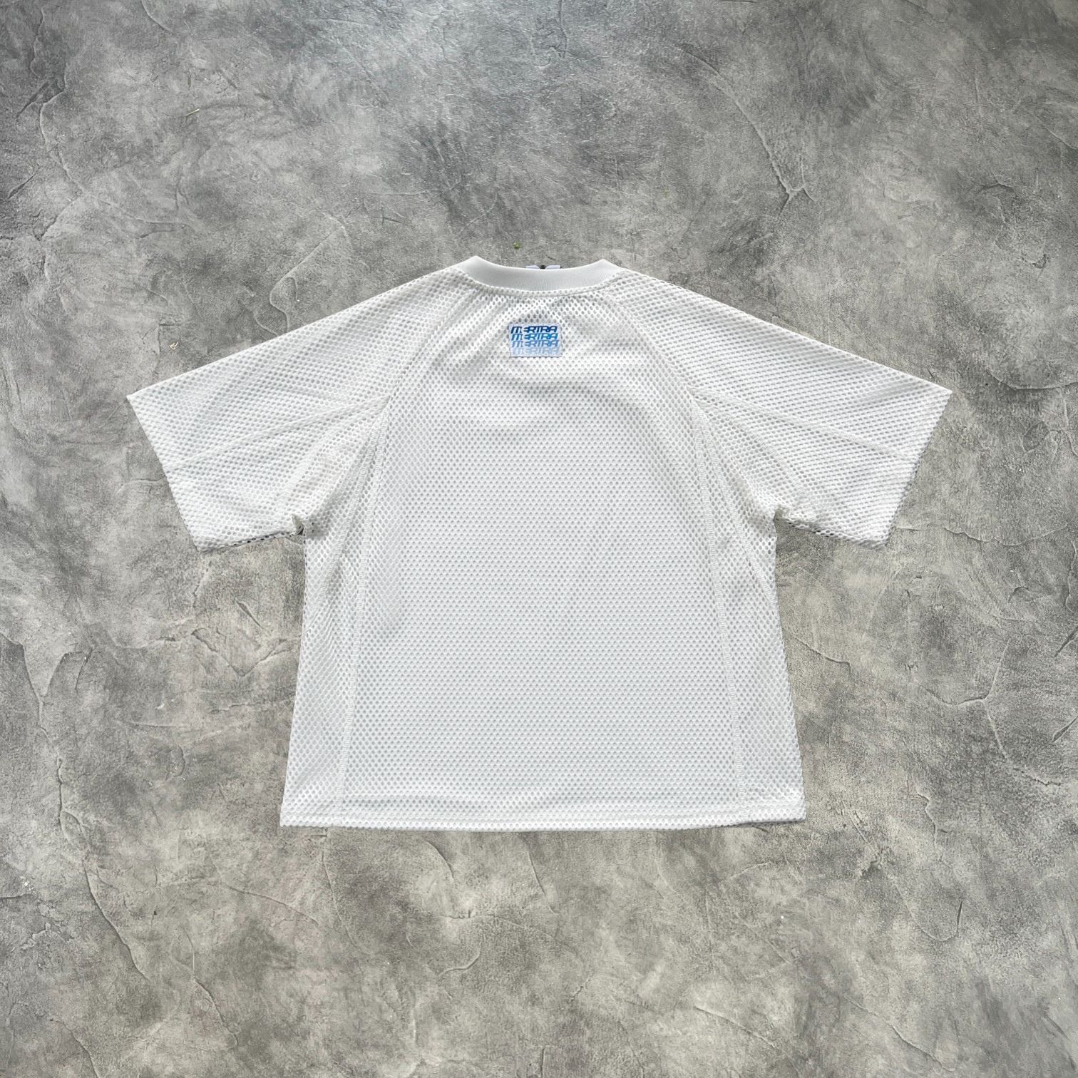 Mertra Layered Mesh Jersey White