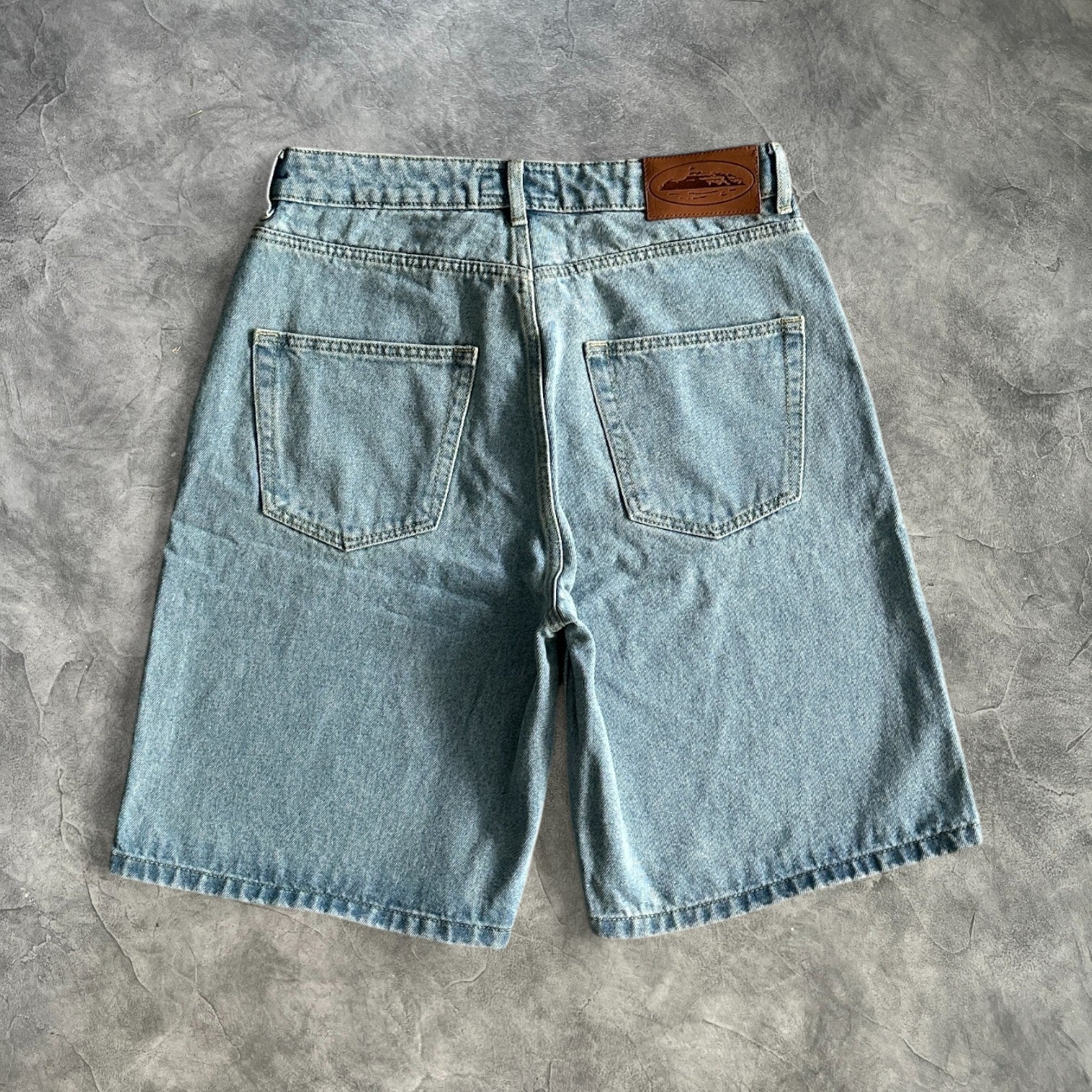 Corteiz Island Baggy Denim Shorts